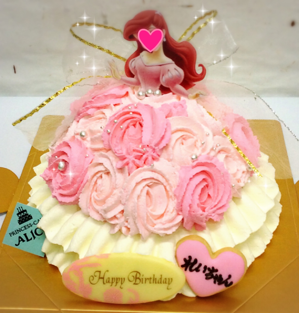 かわいい ピンクのドレスケーキ 大阪でオーダーケーキなら大阪ミナミ なんば 心斎橋の宅配ケーキ プリンセスケーキアリス