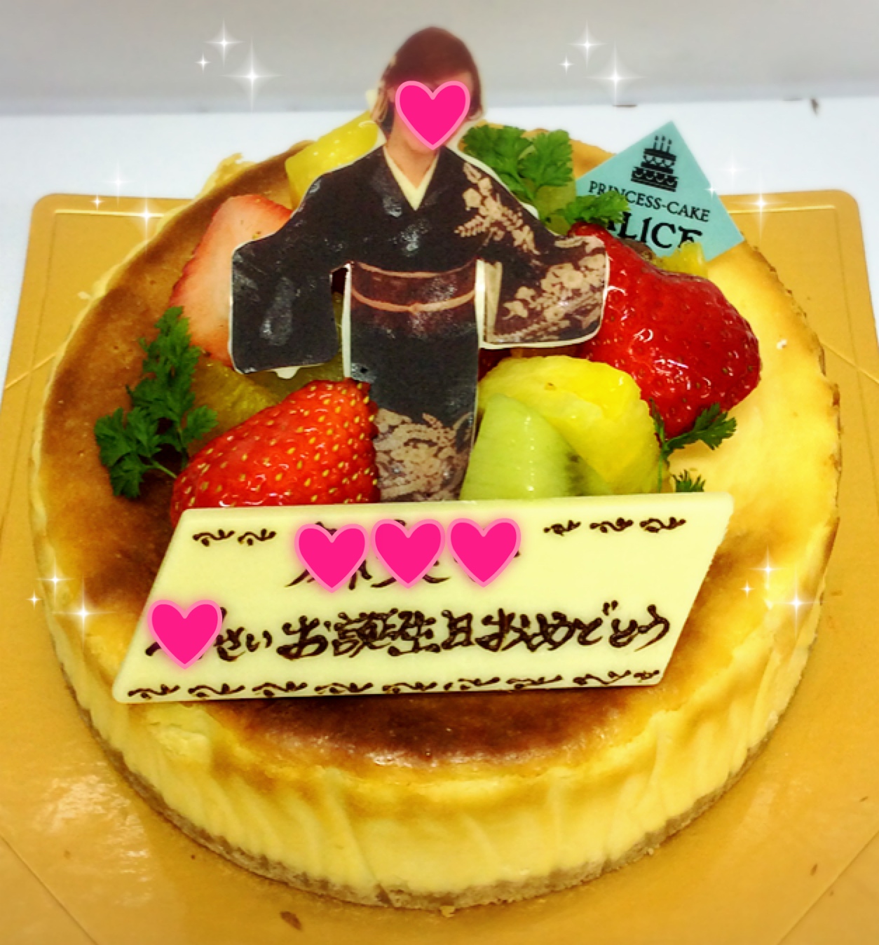 チーズケーキでフォトケーキ 大阪でオーダーケーキなら大阪ミナミ なんば 心斎橋の宅配ケーキ プリンセスケーキアリス